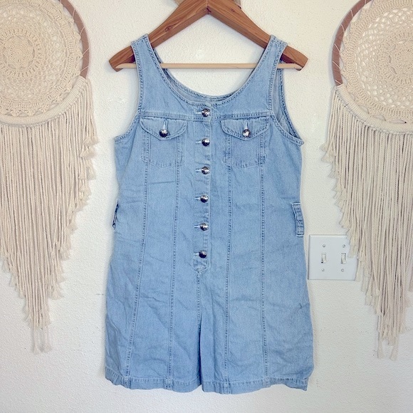 Rafaella Pants - Rafaella jeans blue cotton denim jean romper size 6